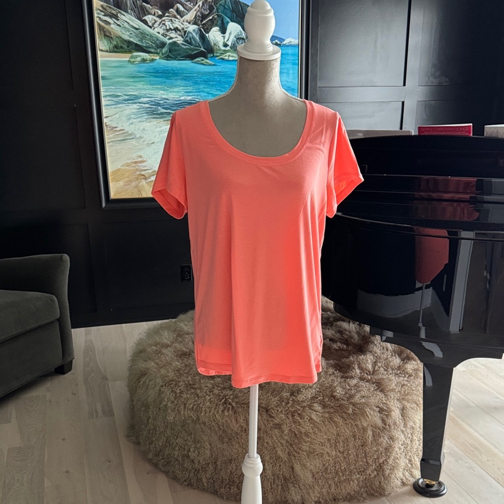 Athleta Neon Pink Short Sleeve Tee